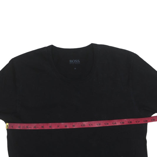 Hugo Boss Men's Black Crew Neck Cotton T-Shirt Size M