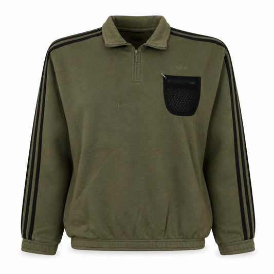 Adidas Women’s Green 1/2 Zip Pullover Sweatshirt UK 10