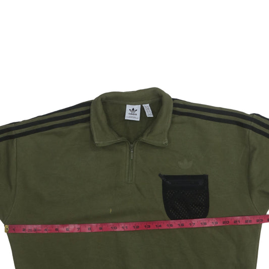 Adidas Women’s Green 1/2 Zip Pullover Sweatshirt UK 10