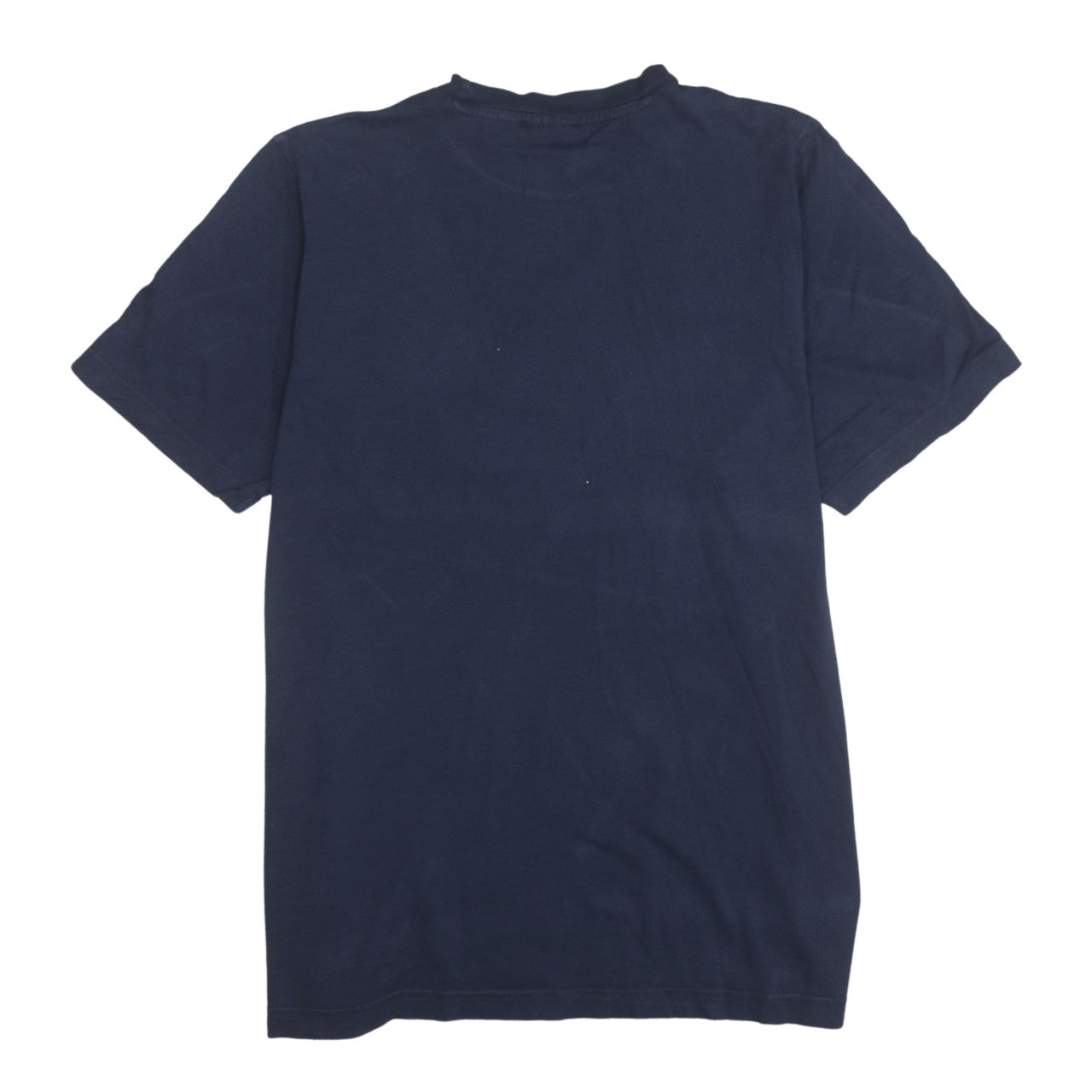 Adidas Men's Navy Blue Trefoil Graphic Crew Neck Cotton T-Shirt Size L