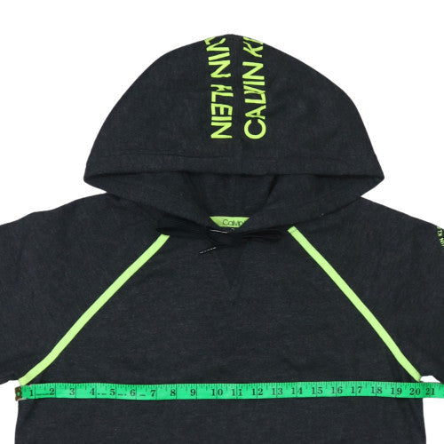 Calvin Klein Performance Women's Black Hoodie Size M Neon Trim Pullover