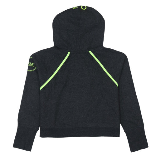 Calvin Klein Performance Women's Black Hoodie Size M Neon Trim Pullover