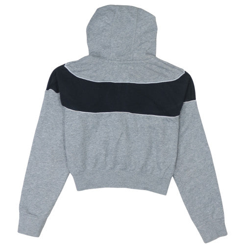 Nike Womens Grey Black 1/2 Zip Hooded Sweatshirt M