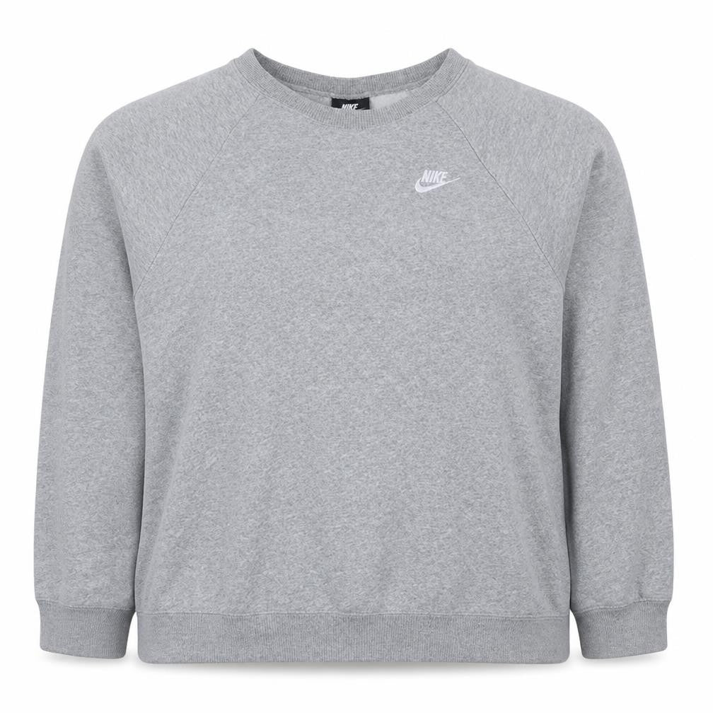Nike Women's Grey Crew Neck Pullover Sweatshirt 1X Cotton Blend