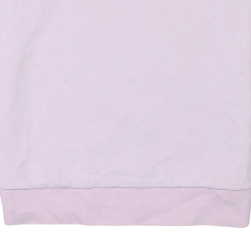 Hugo Women's Pink Crew Neck Pullover Sweatshirt M Cotton Logo