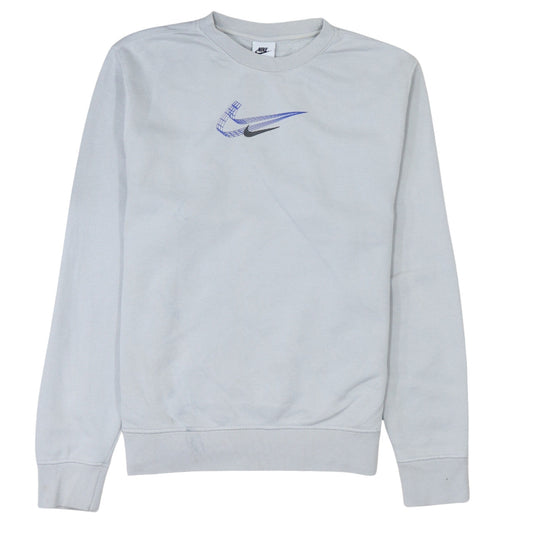 Nike Womens Grey Small Crew Neck Pullover Sweatshirt