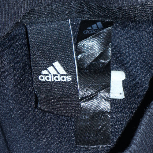 Adidas Men's Black Logo Crew Neck Pullover Sweatshirt Size M
