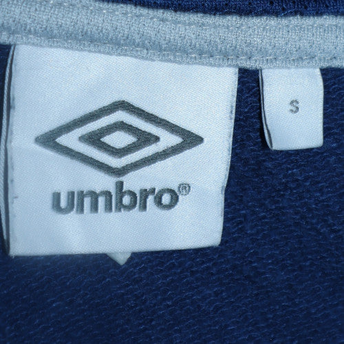 Umbro Men's Blue Full Zip Hoodie Size S Sports Fleece Sweatshirt