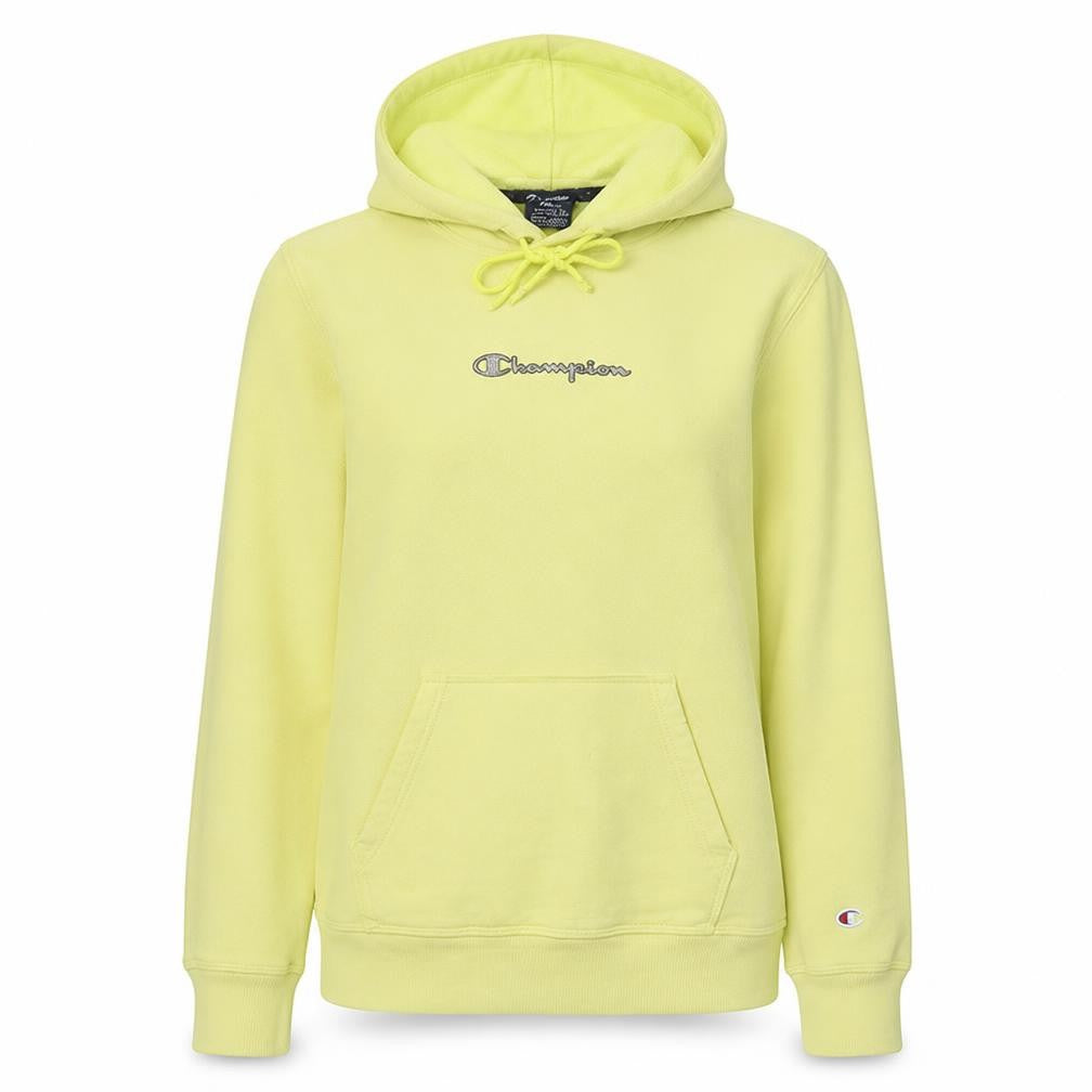 Champion Women's Yellow Small Pullover Hoodie with Logo