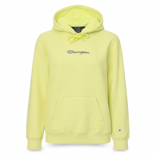 Champion Women's Yellow Small Pullover Hoodie with Logo