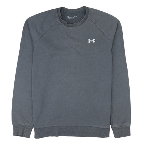 Under Armour Mens Grey L Pullover Crew Neck Fleece Sweatshirt