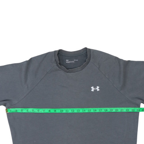 Under Armour Mens Grey L Pullover Crew Neck Fleece Sweatshirt