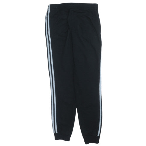 Adidas Men's Black Jogger Trousers Size M Elastic Waist Sports