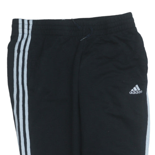 Adidas Men's Black Jogger Trousers Size M Elastic Waist Sports