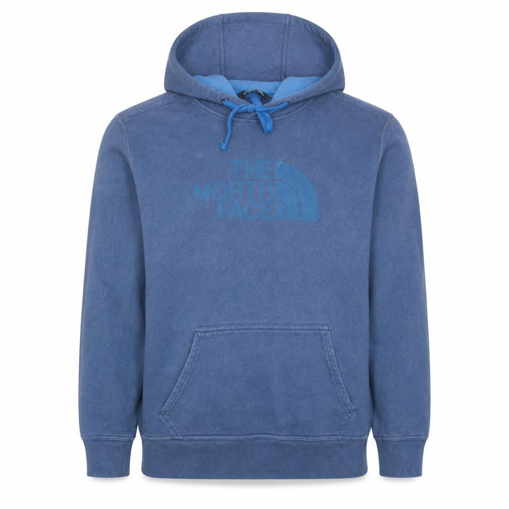 The North Face Men's Blue Pullover Hoodie L Regular Fit Fleece