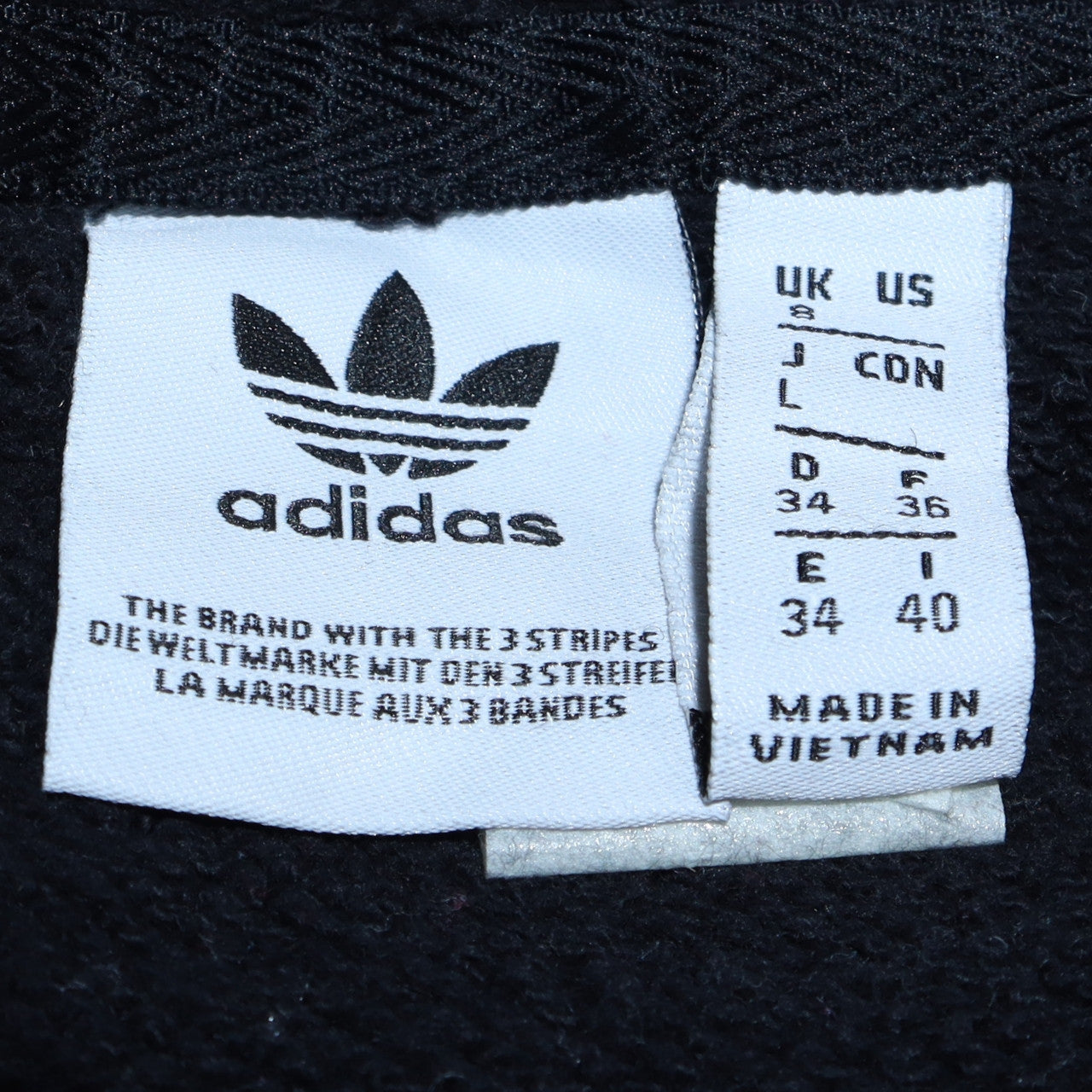 Adidas Women Black Hooded Pullover Hoodie Size 8 Trefoil Logo