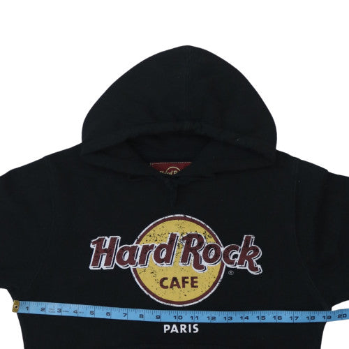 Hard Rock Cafe Paris Women's Black Pullover Hoodie Small Cotton Blend