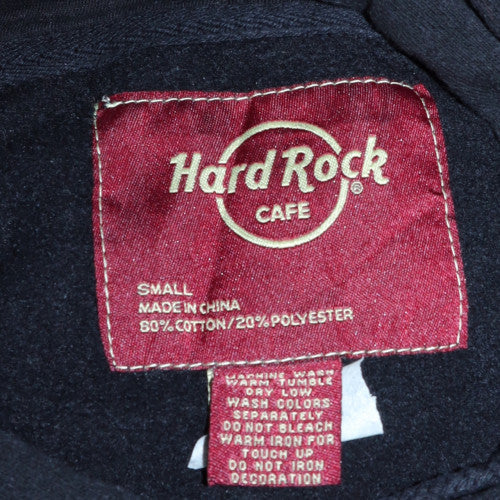 Hard Rock Cafe Paris Women's Black Pullover Hoodie Small Cotton Blend