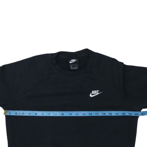 Nike Women Black Small Crew Neck Pullover Sweatshirt