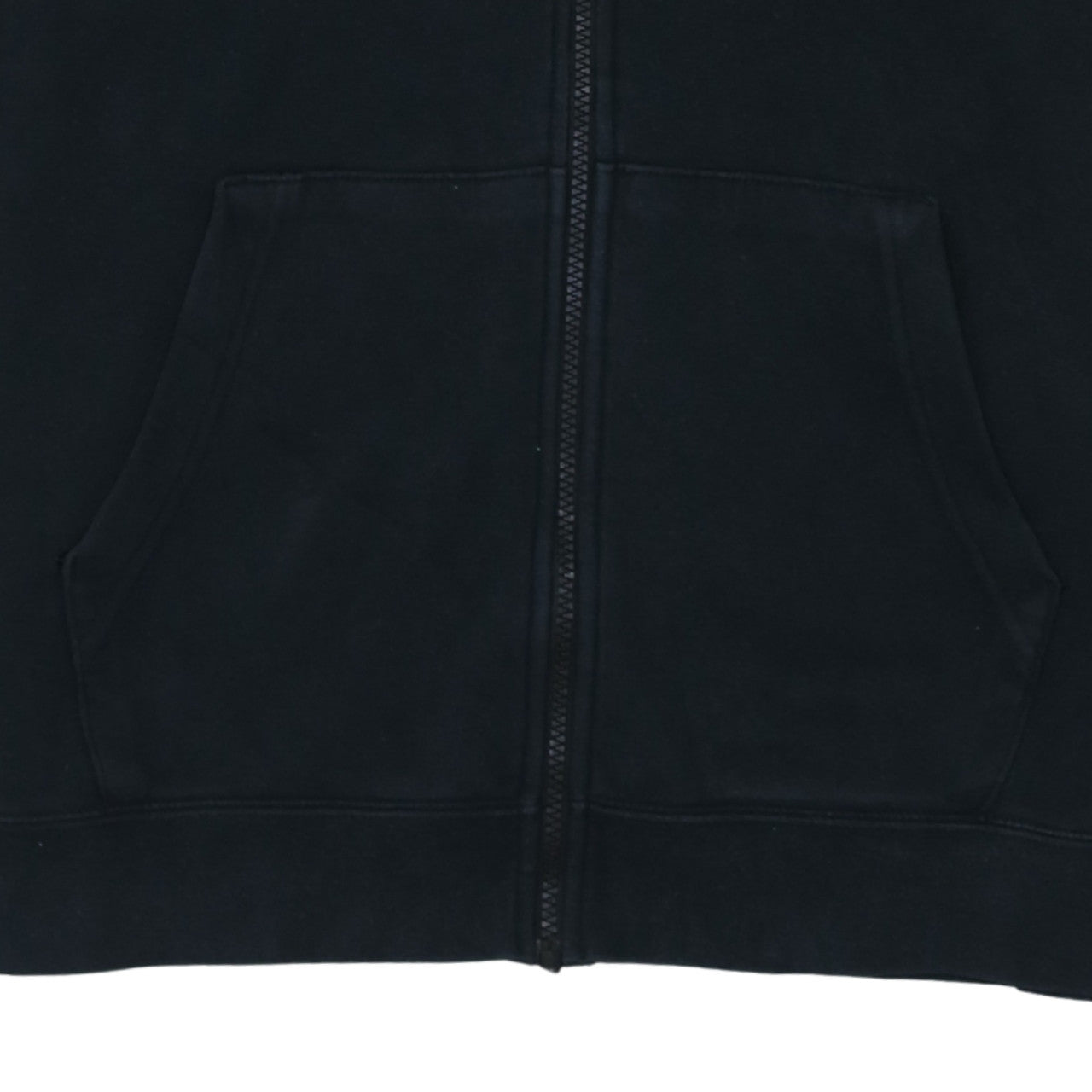 Nike Mens Black Full Zip Hoodie M Cotton Blend Fleece Sweatshirt