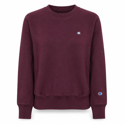Champion Women’s Burgundy Reverse Weave Sweatshirt Small Crew Neck Cotton