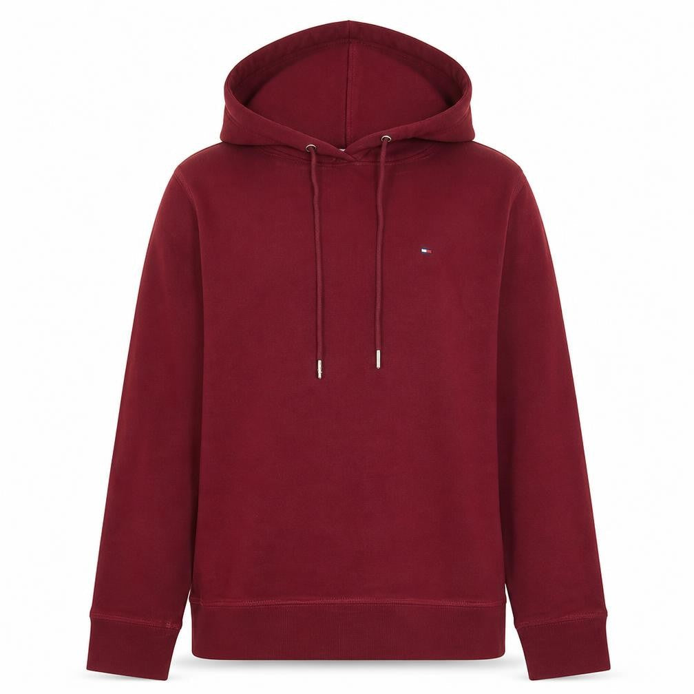Tommy Hilfiger Men's Red Pullover Hoodie Cotton Medium