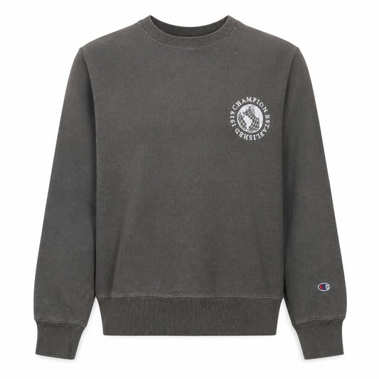 Champion Mens Grey Small Pullover Sweatshirt Crew Neck Logo