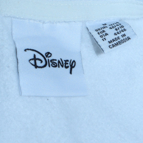 Disney Womens White Mickey Mouse Pullover Hoodie Size M