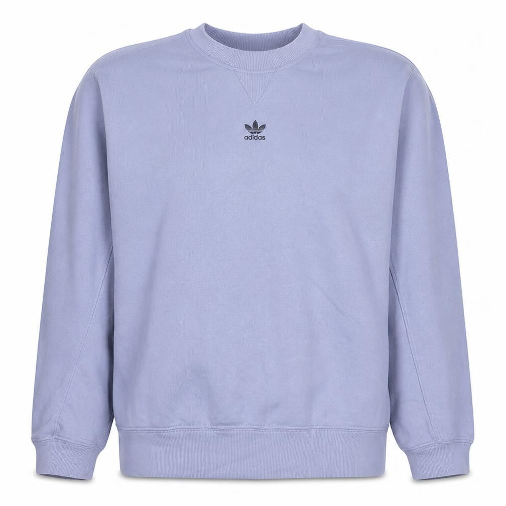 Front view of Adidas Women’s Lilac Crew Neck Sweatshirt UK 8 Cotton Logo Jumper