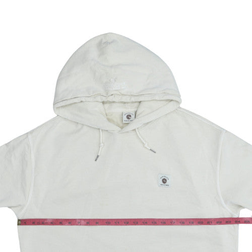 Quiksilver Men's White Pullover Hoodie L Cotton Logo