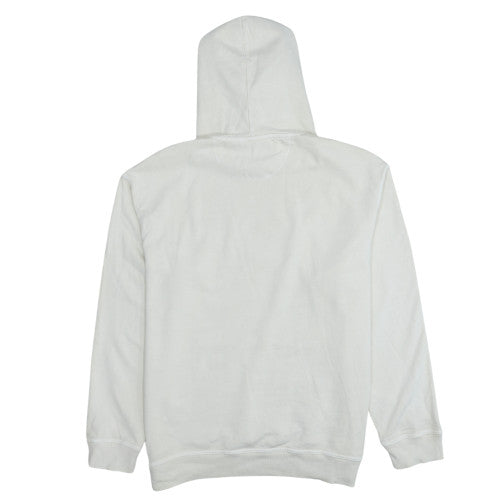 Quiksilver Men's White Pullover Hoodie L Cotton Logo