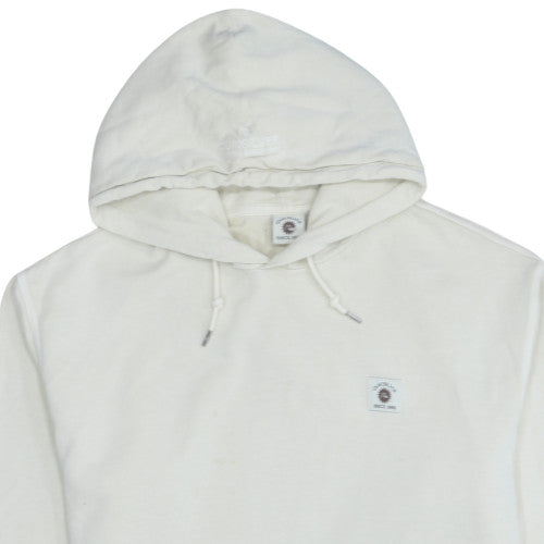 Quiksilver Men's White Pullover Hoodie L Cotton Logo
