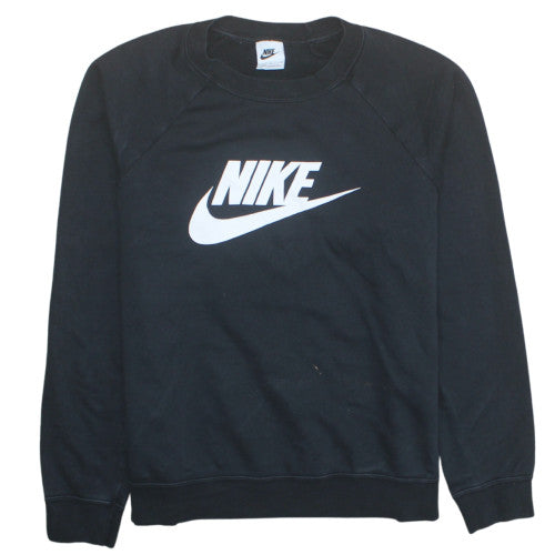 Nike Men's Black L Pullover Crew Neck Logo Sweatshirt