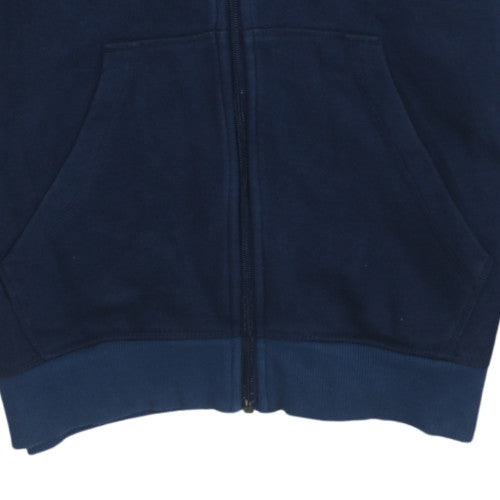 adidas Men's Blue Full Zip Hoodie M Logo Sports Casual Sweatshirt