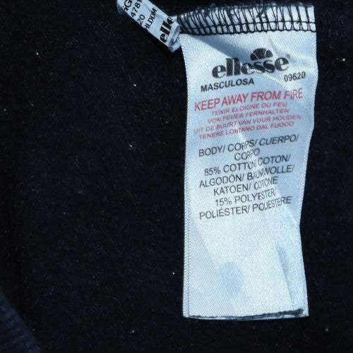 Ellesse Womens Black Colourblock Crew Neck Pullover Sweatshirt UK 10