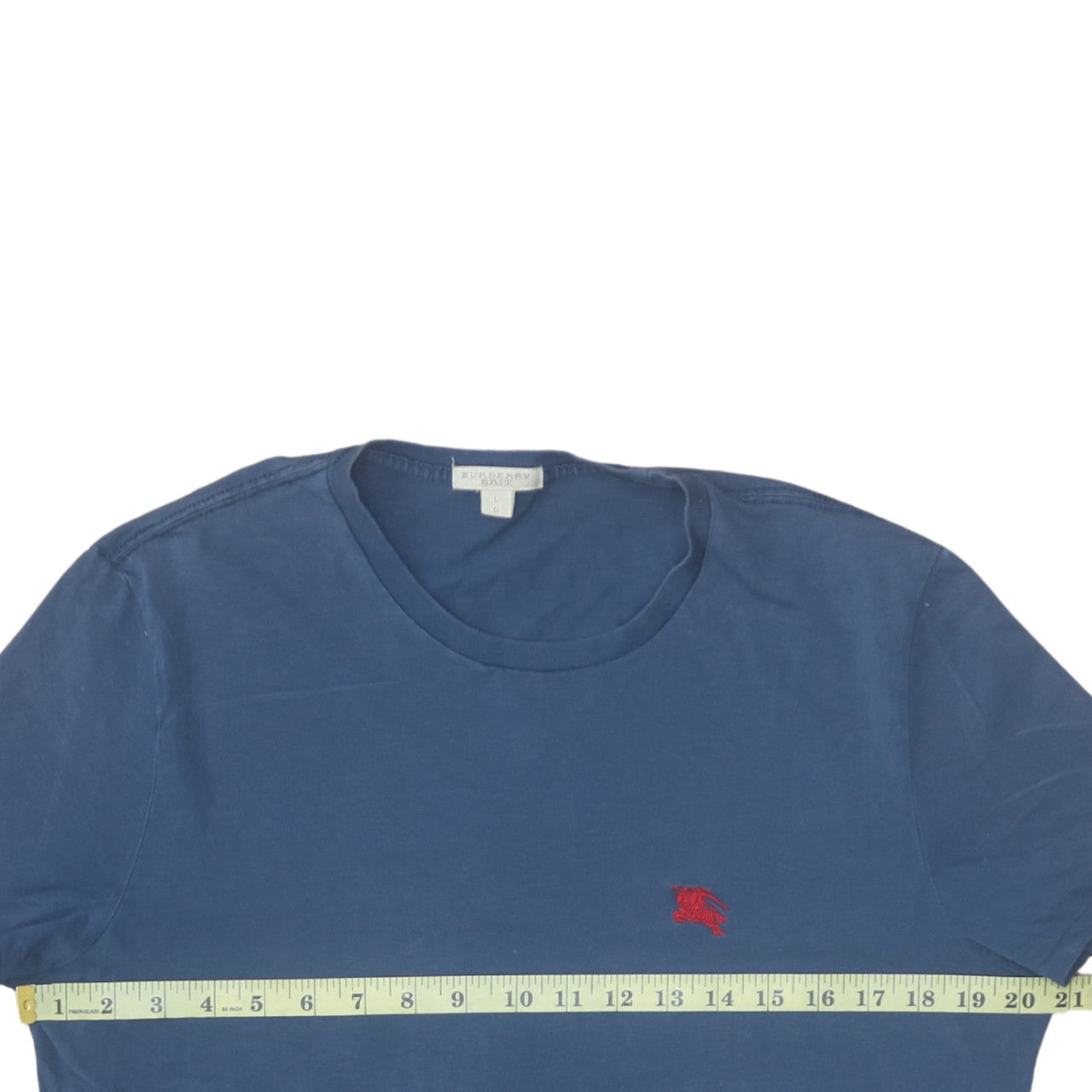 Burberry Brit Men's Blue Cotton Embroidered Logo T-Shirt Size L