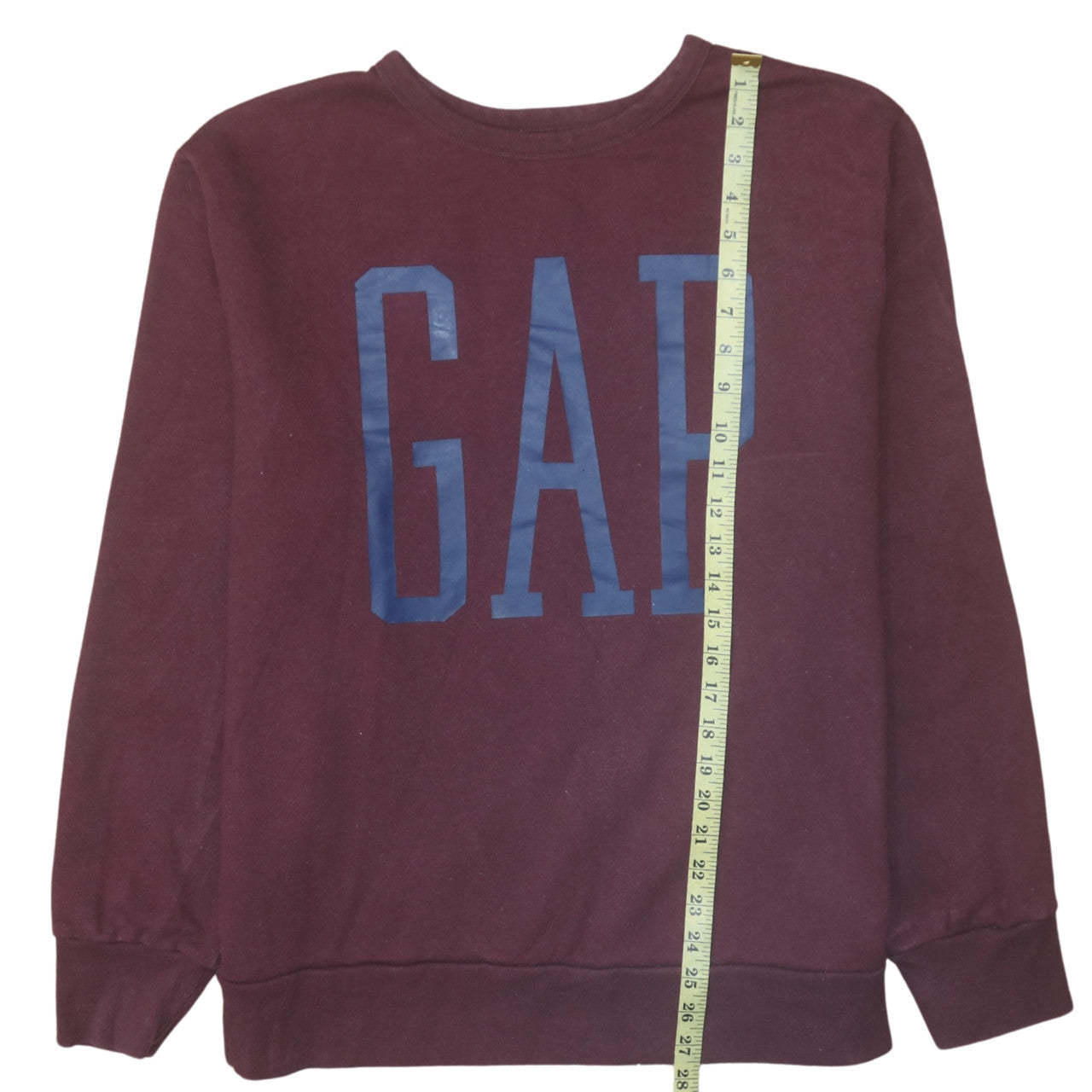 GAP Womens Burgundy Logo Pullover Sweatshirt XL Cotton Blend
