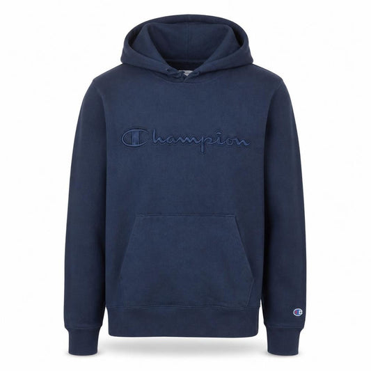 Champion Men's Blue Pullover Hoodie Small Embroidered Logo Fleece