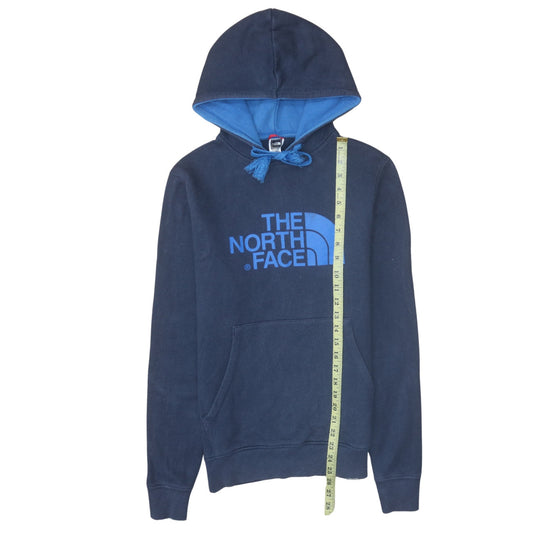The North Face Men's Blue Pullover Hoodie XS Logo Outdoor Fleece