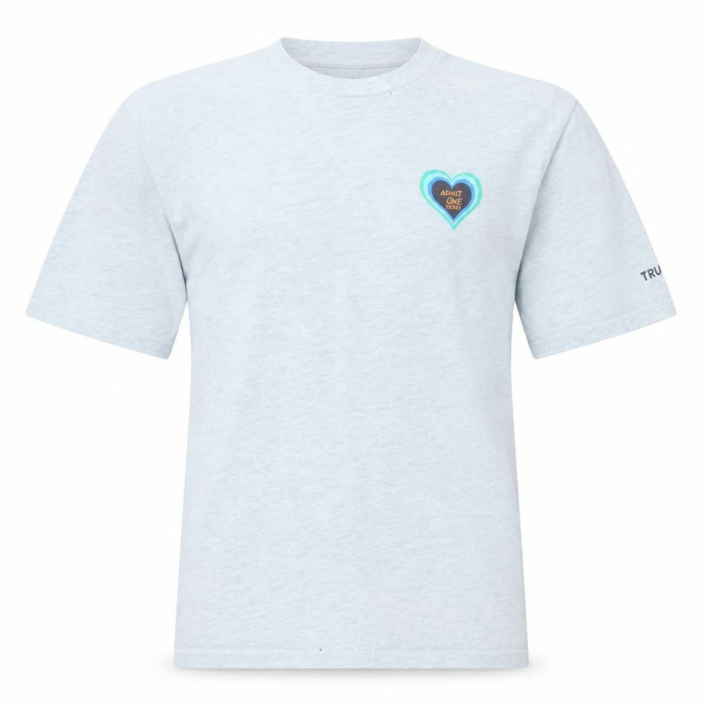 True Religion Men's Grey Heart Graphic Cotton T-Shirt Size S