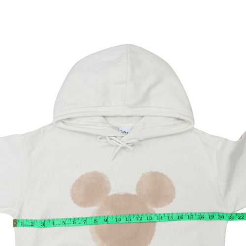Disney Women Ivory Pullover Hoodie XS Mickey Design Primark Cares