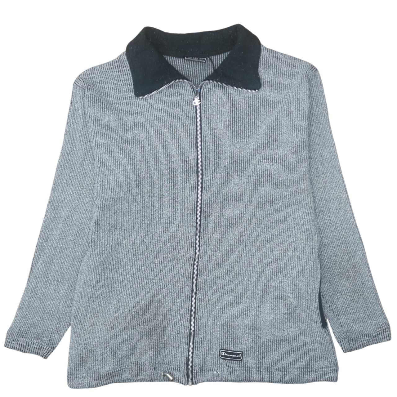 Champion Men's Grey Full Zip Knit Jacket Size M Athleisure
