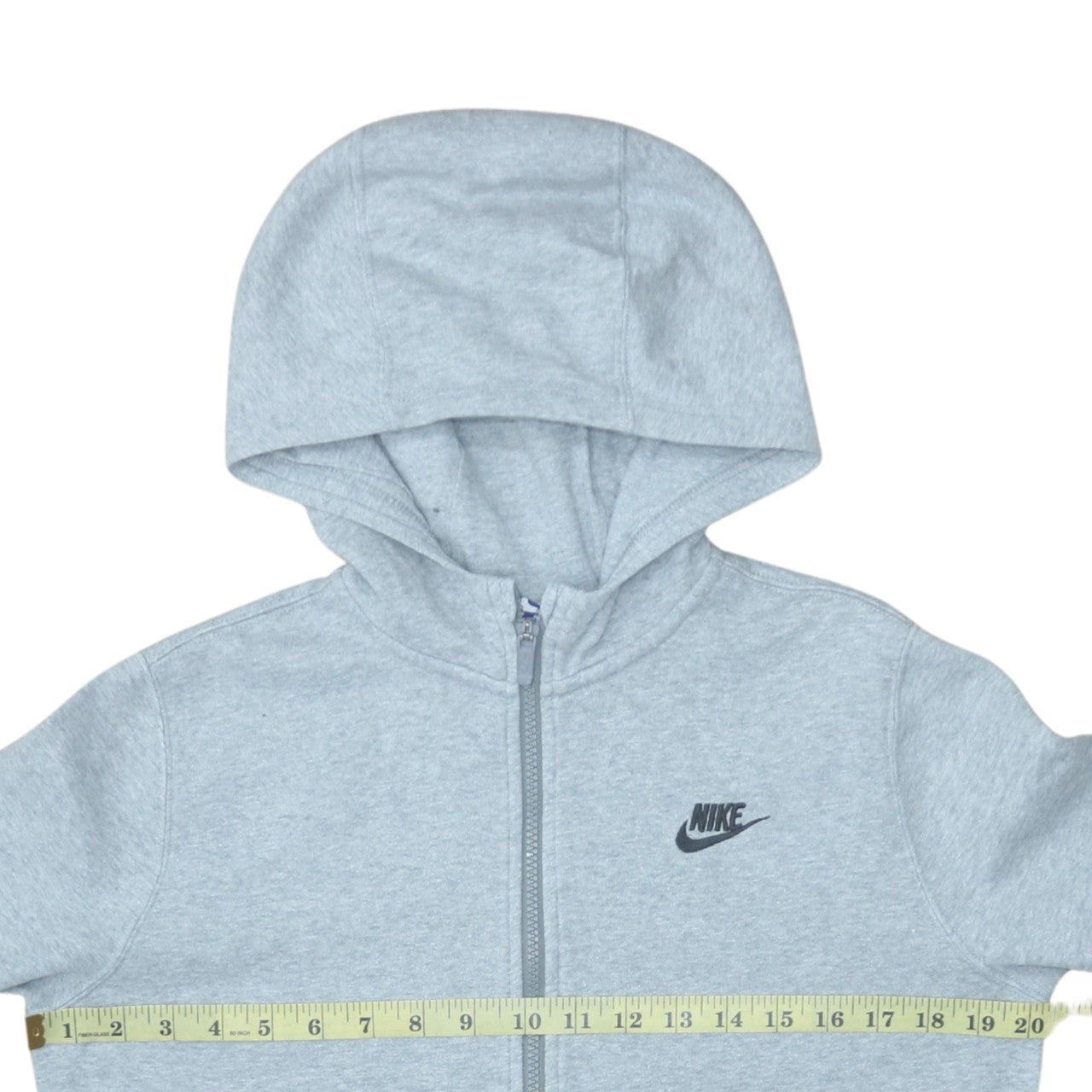 Nike Boys Grey Colourblock Full Zip Hoodie XL 13-15 Years Fleece