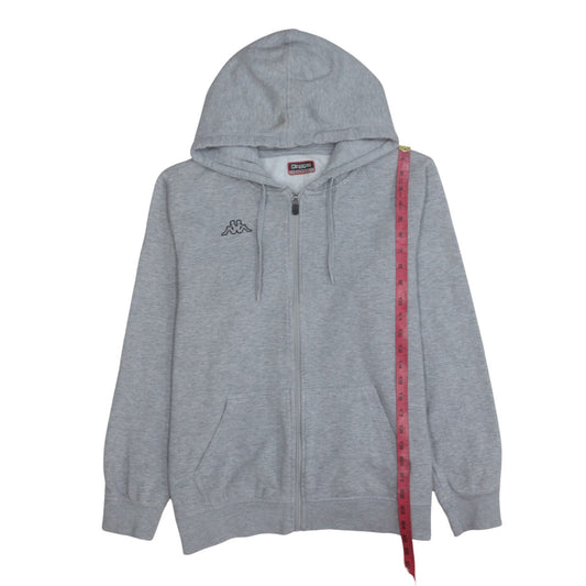 Kappa Mens Grey Full Zip Hoodie Size L Sports Style