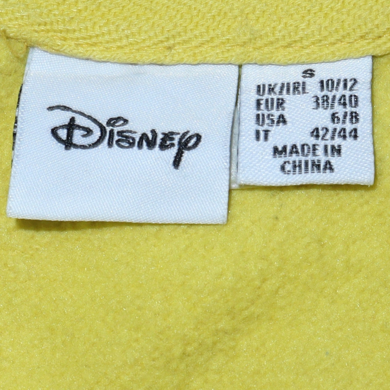 Disney Women Yellow Winnie the Pooh Pullover Sweatshirt Size 10/12
