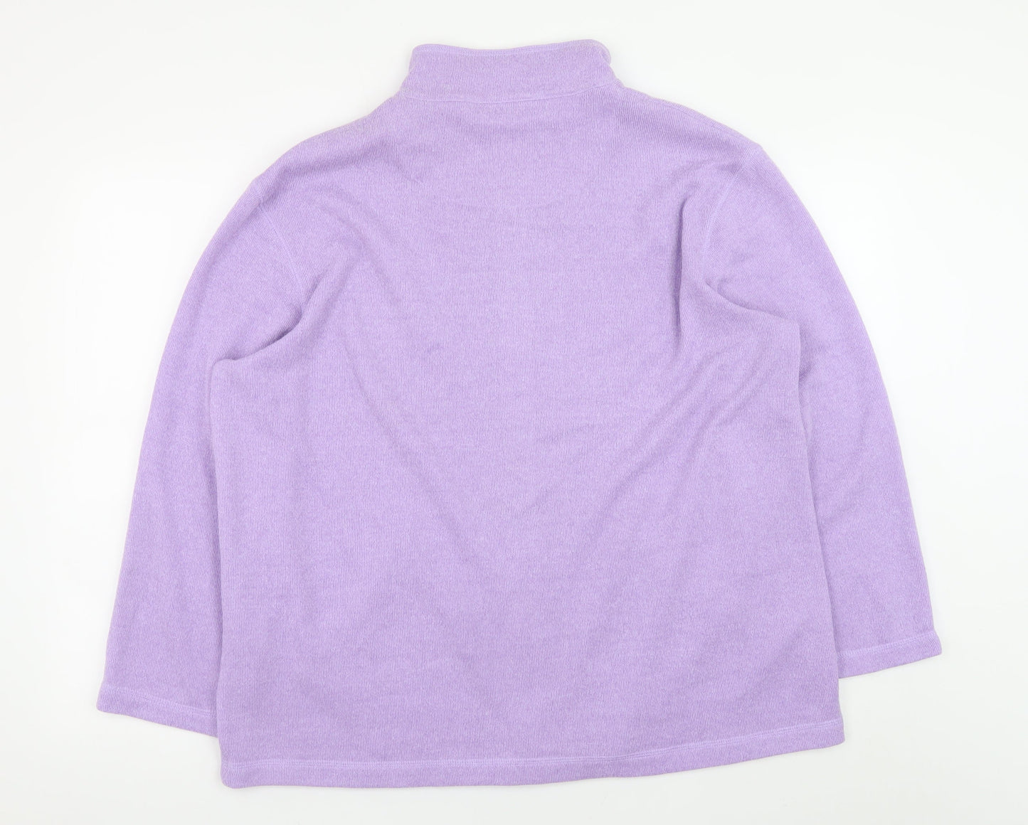 Kash Womens Purple Size 16 Full Zip Knit Casual Jacket