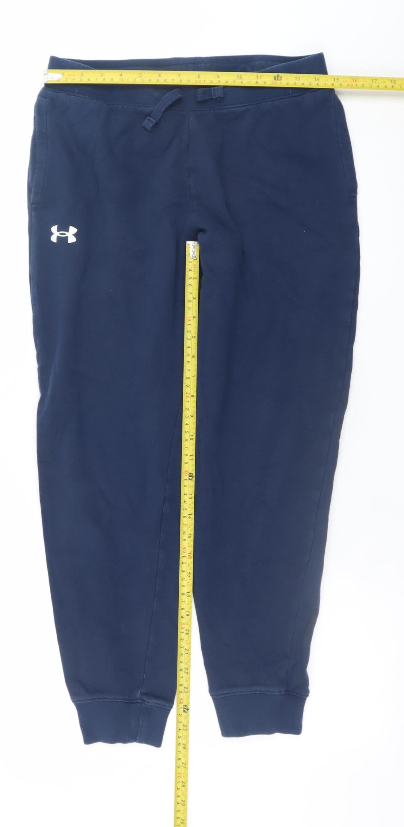 Under Armour Boys Blue XL Jogger Trousers Elastic Waist Fleece Activewear