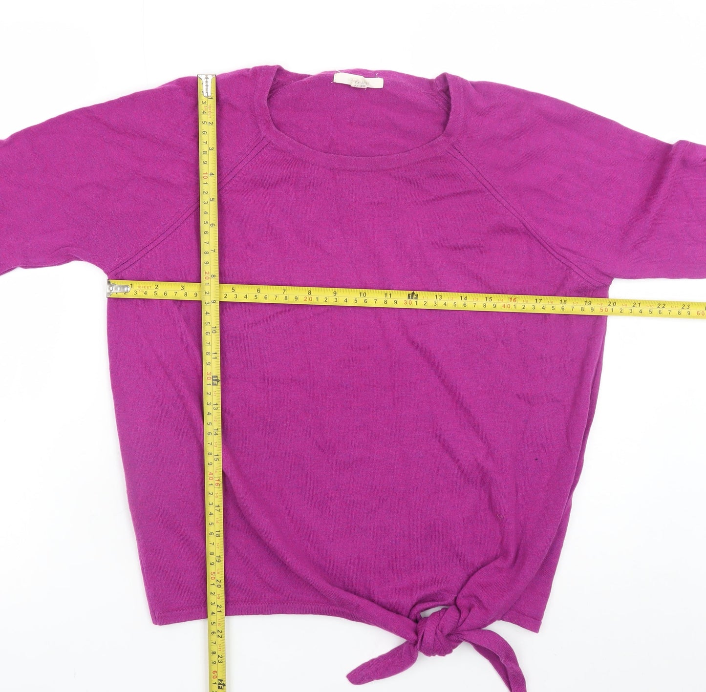 White Stuff Women's Purple Merino Wool Blend Pullover Jumper Size 14