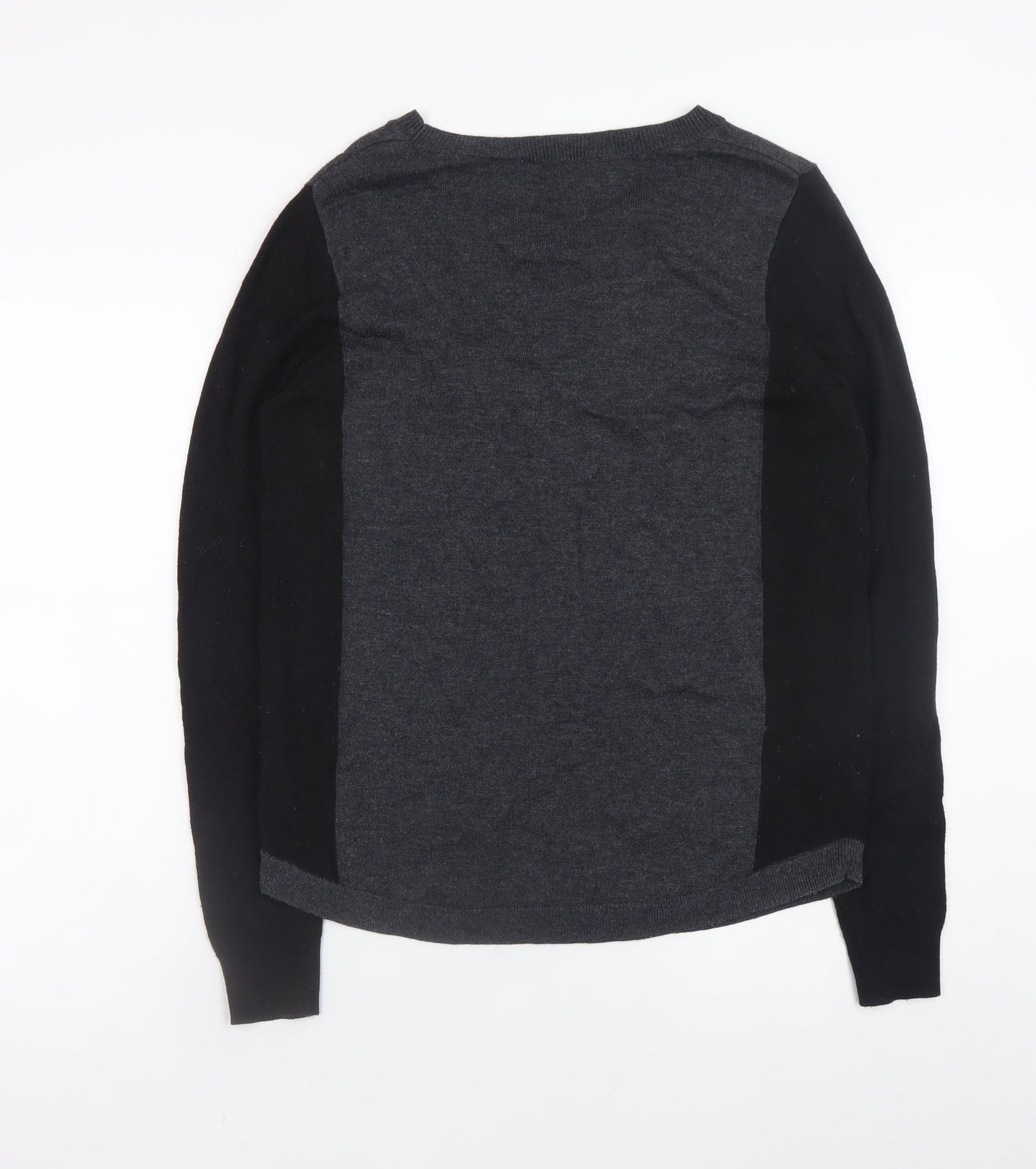 The White Company Women’s Grey Wool Blend Long Sleeve Jumper Size 10