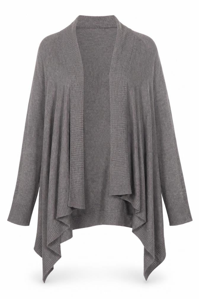 H&M Women Brown Viscose Knit Long Sleeve Open Cardigan Size 12
